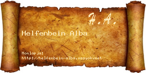 Helfenbein Alba névjegykártya